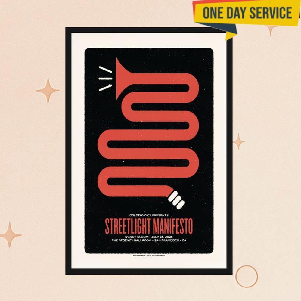 Streetlight Manifesto July 25 2025 San Francisco Poster